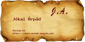 Jókai Árpád névjegykártya